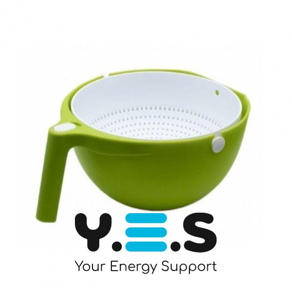 Універсальна миска-друшляк Mesh Strainer 2в1: силіконовий господарський кошик зі зливом