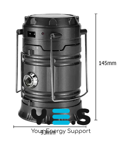 Кемпінговий ліхтар MH-5800T на сонячній батареї, LED лампа з вбудованим акумулятором