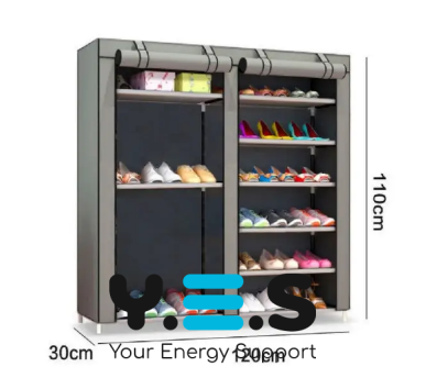 Тканинна шафа-органайзер для взуття Shoe Cabinet, 2 секції з поличками