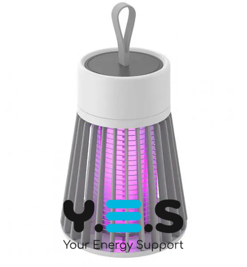 Електронна УФ лампа-пастка з електрошоком від комарів і мух, USB, знищувач комах