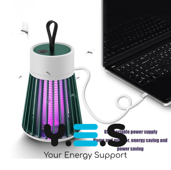 Електронна УФ лампа-пастка з електрошоком від комарів і мух, USB, знищувач комах