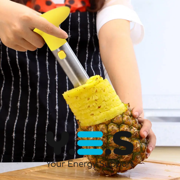 Ніж-слайсер для ананаса: кільця та вирізання серцевини, ананасорізка з нержавіючої сталі