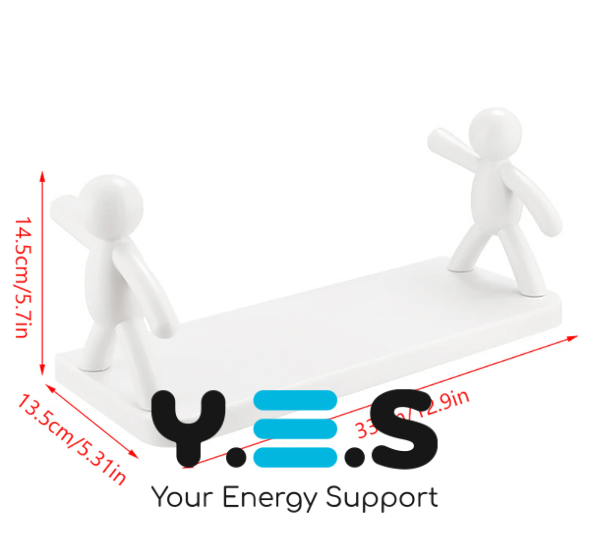Універсальна підвісна поличка «Чоловічки» для ванної/кухні, клейке кріплення, 33×14 см