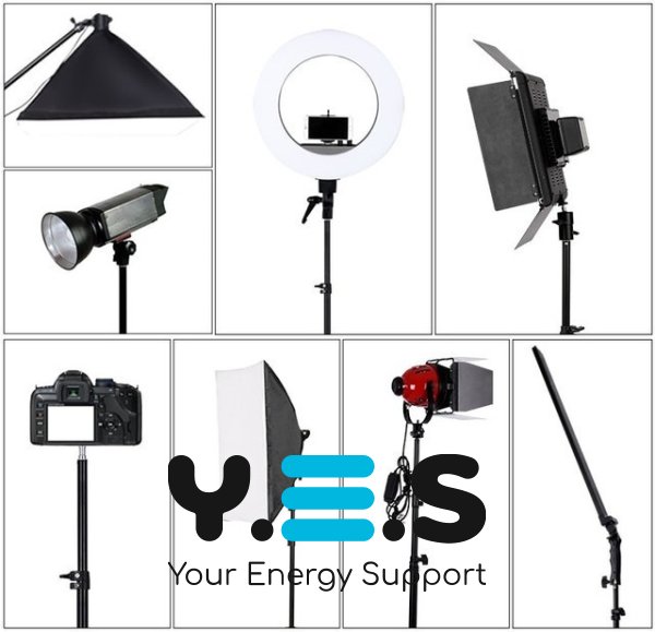 Студійний штатив-тринога підлоговий для камери, світла й кільцевої лампи, 70–210 см