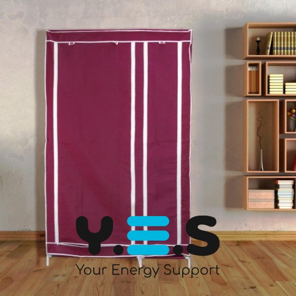 Складана тканинна шафа Storage Wardrobe 88105, 2 секції, 105×45×170 см