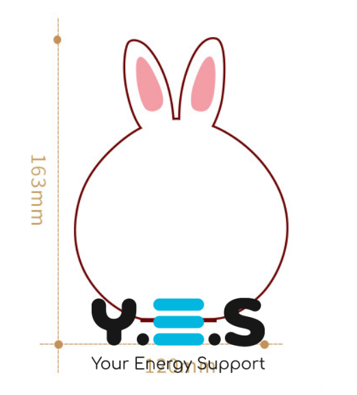 Дитячий LED нічник «Зайчик» Rabbit Soft Touch, силіконовий, акумулятор, 7 режимів світіння