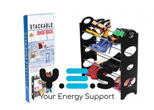 Полиця-органайзер для взуття Amazing Stackable Shoe Rack, стійка-етажерка на 4 полиці