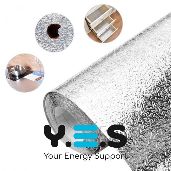 Самоклеюча водостійка захисна фольга для кухні від жиру й спеки, 500×60 см