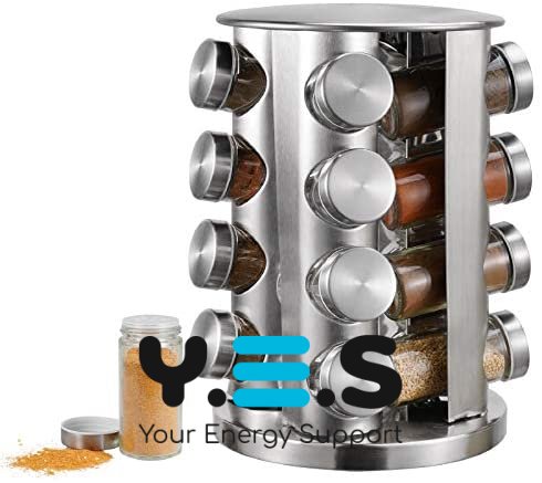 Карусель-набір для спецій Spice Carousel: обертова підставка + 16 баночок для приправ