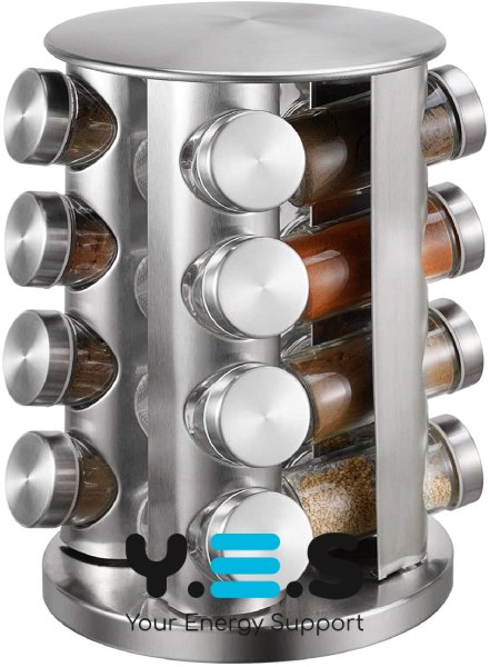 Карусель-набір для спецій Spice Carousel: обертова підставка + 16 баночок для приправ