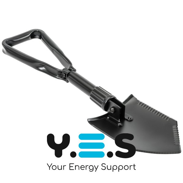 Похідна саперна міні-лопата туристична, компактна складна 5-в-1