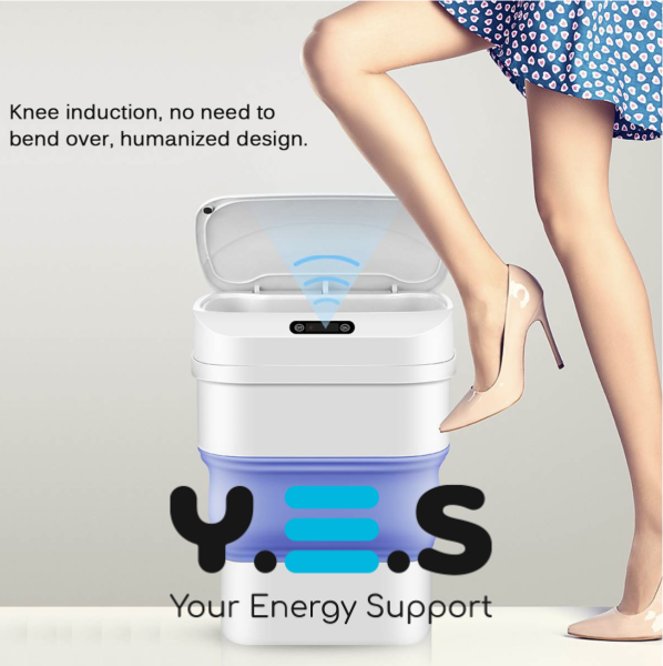 Складне сенсорне відро-кошик для сміття 8 л з кришкою, модель ZSW-L11