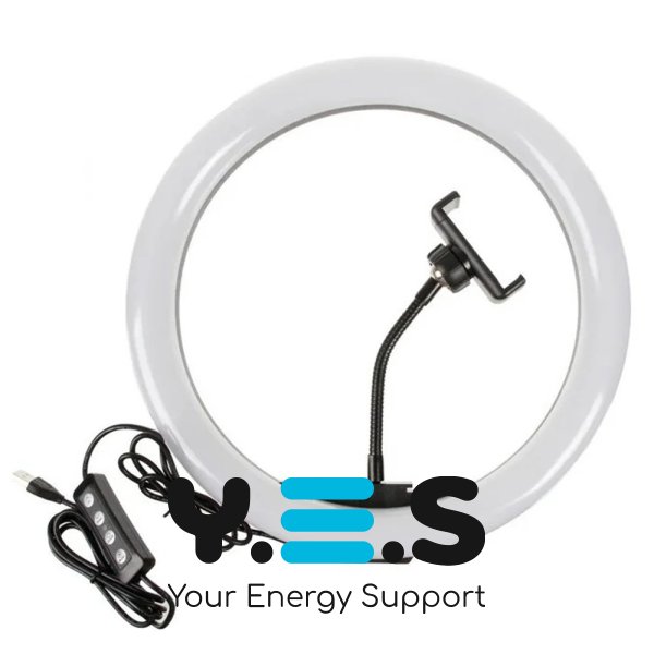 Світлодіодна LED кільцева селфі-лампа 30 см для фото та відеозйомки (кільцеве світло)