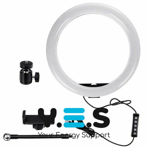Світлодіодна LED кільцева селфі-лампа 30 см для фото та відеозйомки (кільцеве світло)