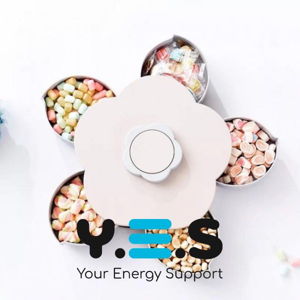 Менажниця-квітка для закусок і фруктів з підставкою для телефону, тарілка-цукерниця-органайзер