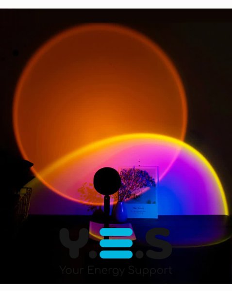 Проекційна лампа RED SUNSET LAMP USB з ефектом червоного заходу сонця