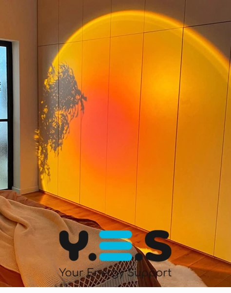 Проекційна лампа RED SUNSET LAMP USB з ефектом червоного заходу сонця