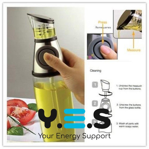 Пляшка-диспенсер з натискним дозатором для олії та оцту Press and Measure