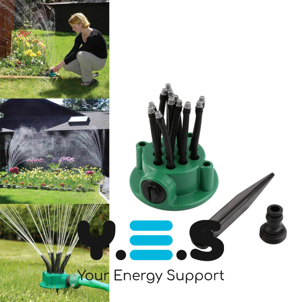 Розумна система поливу 12-в-1: автоматичний спринклерний дощувач-розпилювач для газону й городу