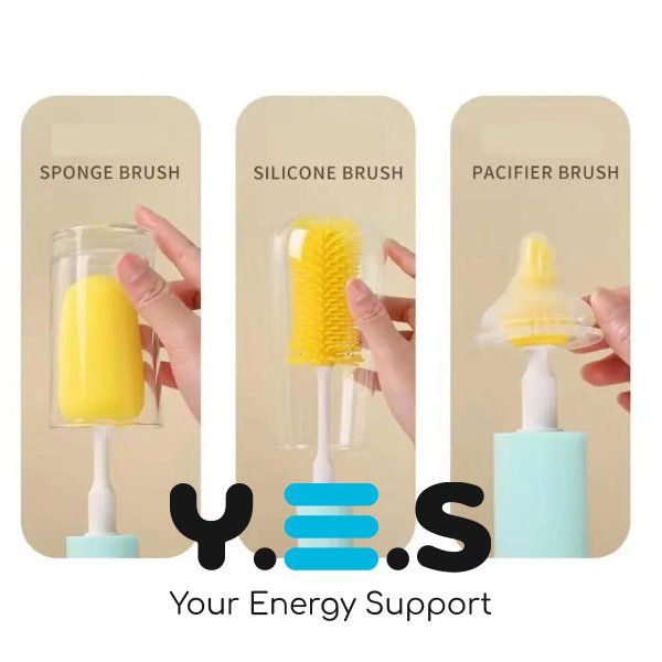 Бездротова електрощітка-йорж Cup Cleaning Brush для миття посуду, насадки, USB-зарядка