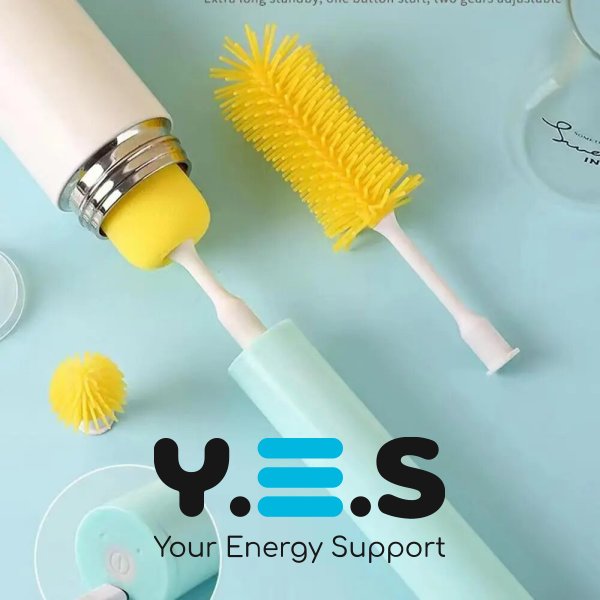 Бездротова електрощітка-йорж Cup Cleaning Brush для миття посуду, насадки, USB-зарядка