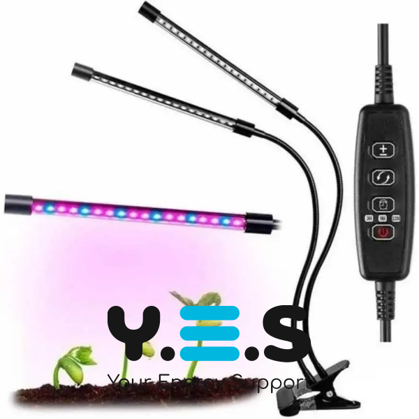 Подвійна гнучка фітолампа 30 Вт для рослин з таймером і регулюванням яскравості