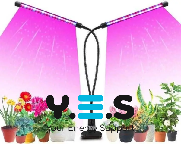 Подвійна гнучка фітолампа 30 Вт для рослин з таймером і регулюванням яскравості