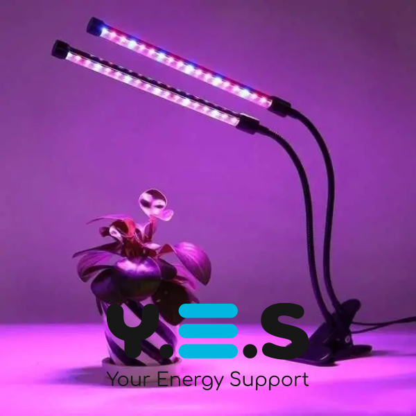Подвійна гнучка фітолампа 30 Вт для рослин з таймером і регулюванням яскравості