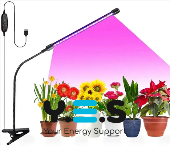 Одинарна гнучка фітолампа для рослин 15 Вт: таймер, регулювання яскравості