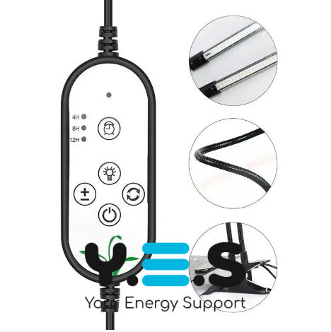 Четверна гнучка фітолампа для рослин 60 Вт з таймером та регулюванням яскравості