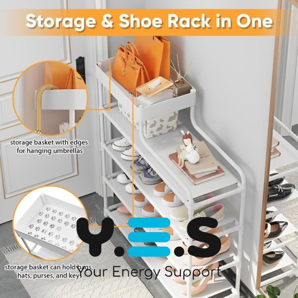 Підлоговий стелаж-органайзер для взуття CLOTHES RACK, полиця для передпокою