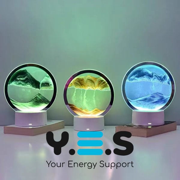 Настільна 3D пісочна картина-антистрес з підсвіткою «Піщаний пейзаж», рухливий пісок