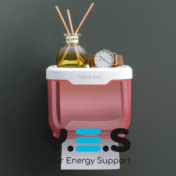 Водонепроникний пластиковий бокс-органайзер Tissue Box: тримач туалетного паперу/серветок з поличкою для ванної кімнати