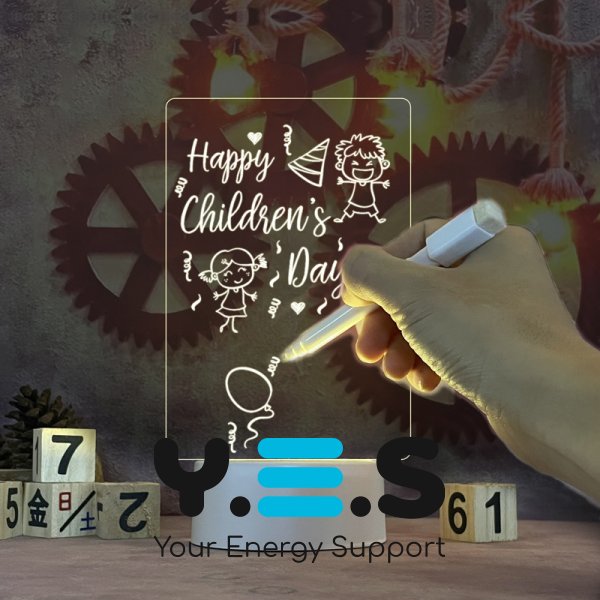 LED нічник‑планер з підсвіткою: багаторазова дошка для записів і нотаток