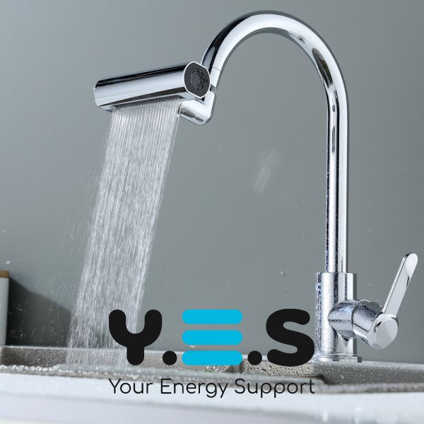 Водозберігальна насадка SHOWER HEAD на кухонний кран, широка лійка, 360°, 4 режими струменя