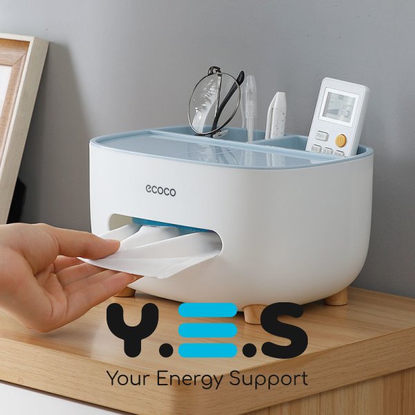 Настільний органайзер Ecoco Tissue: диспенсер для серветок і відсіки для аксесуарів
