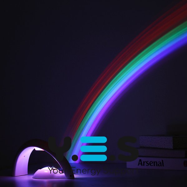Нічник-проектор веселки Lucky Rainbow RGB — райдужний світильник з проекцією