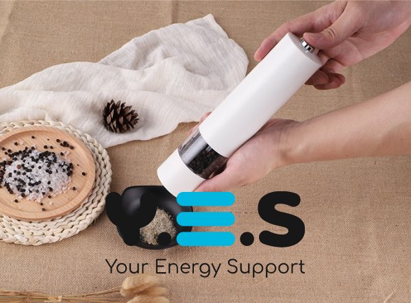 Електричний автоматичний млин для спецій: подрібнювач солі й перцю на батарейках