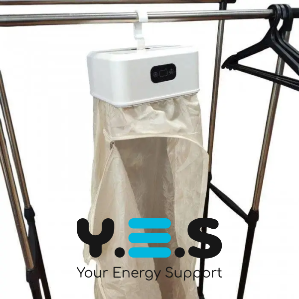 Портативна складна вертикальна електросушарка для одягу з таймером і захисним чохлом