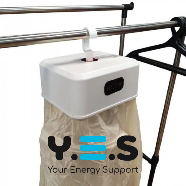 Портативна складна вертикальна електросушарка для одягу з таймером і захисним чохлом