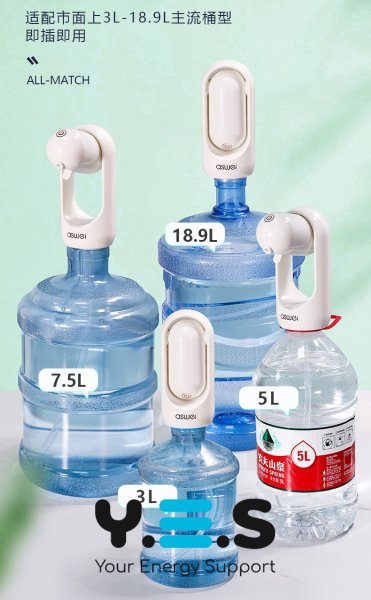 Електрична помпа-диспенсер Suction Pump для води на бутлі 3–18,9 л