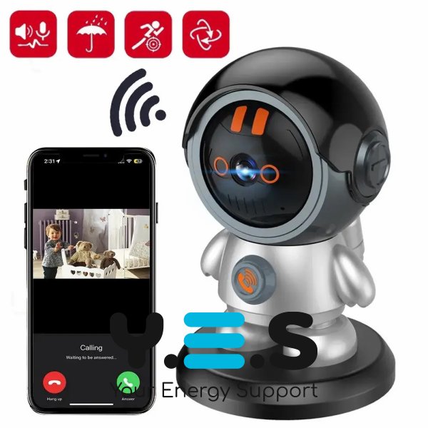 Відеоняня Wi‑Fi з нічним баченням — бездротова IP-камера для дому з датчиком руху