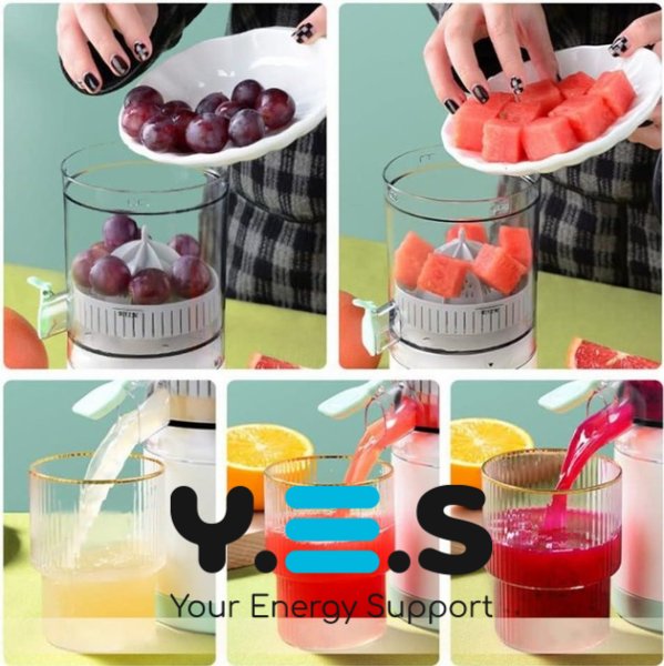 Акумуляторний ручний міні-соковитискач для ягід і фруктів, електричний компактний соковижимач