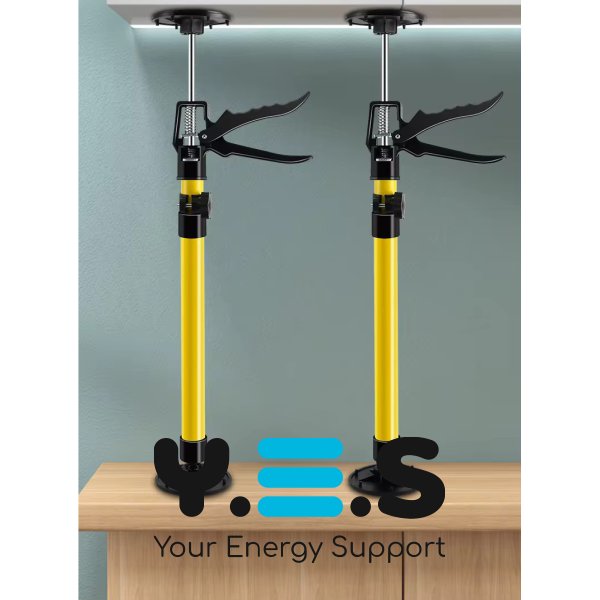 Телескопічна опора-домкрат до 40 кг для монтажу та встановлення меблів, нерж. сталь