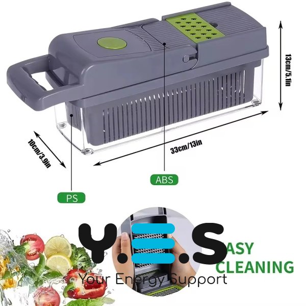 Мультислайсер Nicer Dicer 25-в-1: універсальна овочерізка-терка з контейнером, 25 предметів