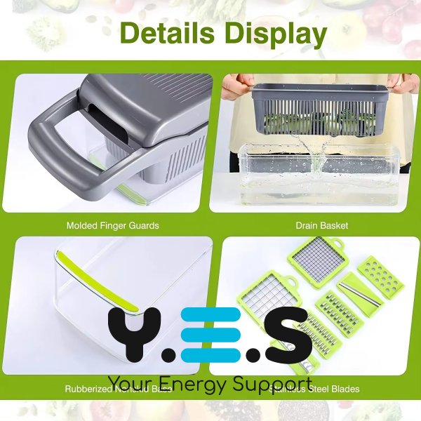 Мультислайсер Nicer Dicer 25-в-1: універсальна овочерізка-терка з контейнером, 25 предметів