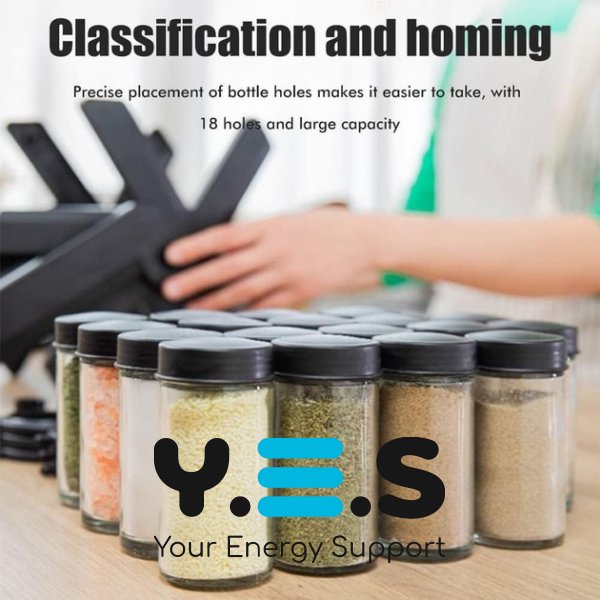 Карусель-органайзер для спецій 360° на 18 баночок — обертова підставка-спецiвниця для кухні