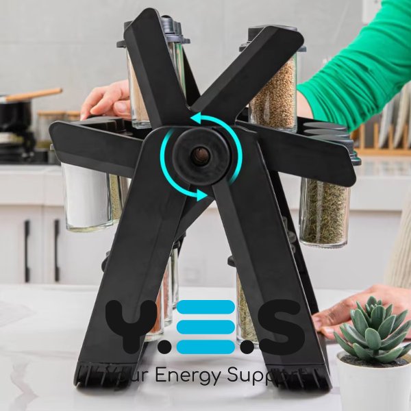 Карусель-органайзер для спецій 360° на 18 баночок — обертова підставка-спецiвниця для кухні