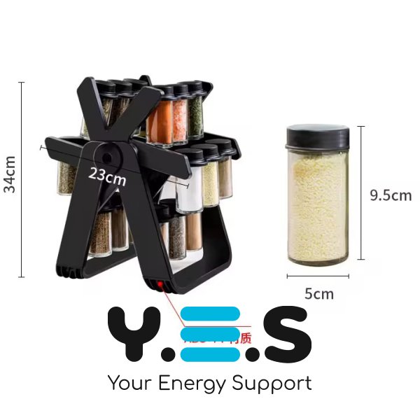 Карусель-органайзер для спецій 360° на 18 баночок — обертова підставка-спецiвниця для кухні