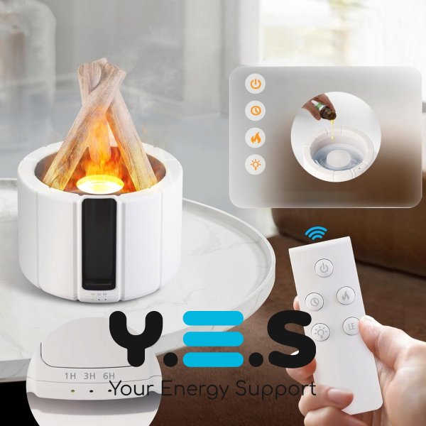 Зволожувач-дифузор Flame Light з ефектом полум’я, підсвічуванням і пультом LY-651